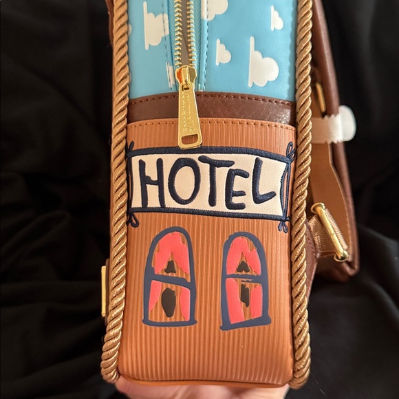 Loungefly Pixar Woody Saloon Backpack — Brown, Blue - Picture 3 of 7